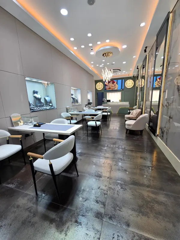 Gold Center Karşıyaka Modern Showroom İç Tasarımı - İzmir Kuyumcu Süleyman Pırlanta